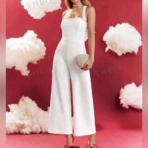 White Jumpsuit: Bridal, Rehearsal Dinner Party